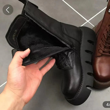 Bottes orthopédiques en polaire Aetheris | Semelle épaisse | Style vintage pour le confort et la chaleur