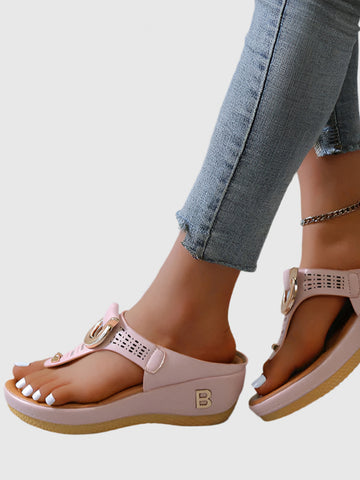 VivaLift Leather Wedge Sandals | Comfortable | Elegant Wedge Shoes | Summer Fashion