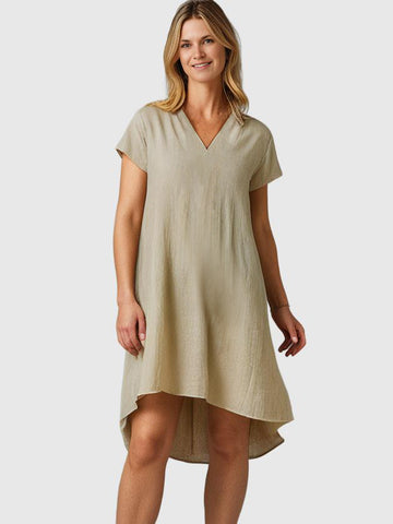 Robe décontractée en coton EleganceWear | Robe d'été | Confortable et polyvalent | Parfait pour la vie quotidienne et les loisirs