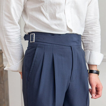BuckleFit Klassische Herren-Hose mit Schnallen-Design | Stilvoll & Bequem | Perfekt für Büro & Freizeit