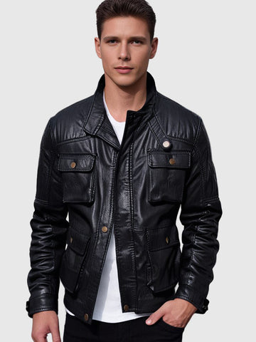 Veste en cuir Spirit | La veste de motard rencontre la chaleur hivernale | veste d'hiver