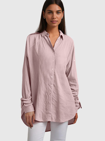 RelaxAura Women's Oversized Shirt | Trendy & Comfortable | Perfect for Leisure & Layering