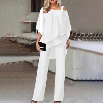 SophiaGrace Elegant Two-Piece for Women | Cold Shoulder Design | Chic and Versatile for Every Occasion
