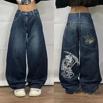 UrbanVibe Y2K Baggy Harajuku Pants | Trendy Streetwear for Women | Casual Look | Comfortable & Stylish