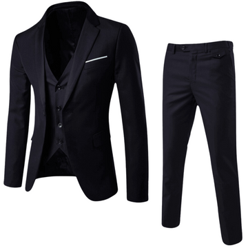 EwanElite Herren 3-Teiler Anzug | Klassisch & Elegant | Perfekt für Business & Festliche Anlässe