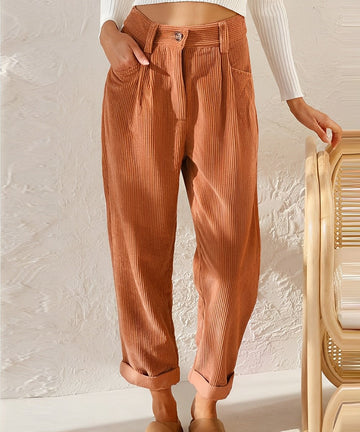LuxeCord Chic Design Corduroy Pants | Trendy | Comfortable | Winter Style | Pants for Women