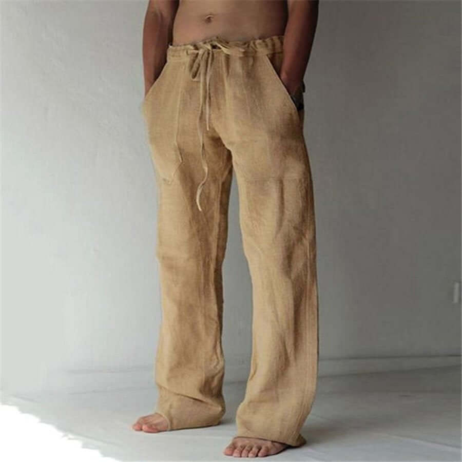 Pantalon en lin léger et respirant Thalindra pour homme | Parfait pour l'été et les loisirs