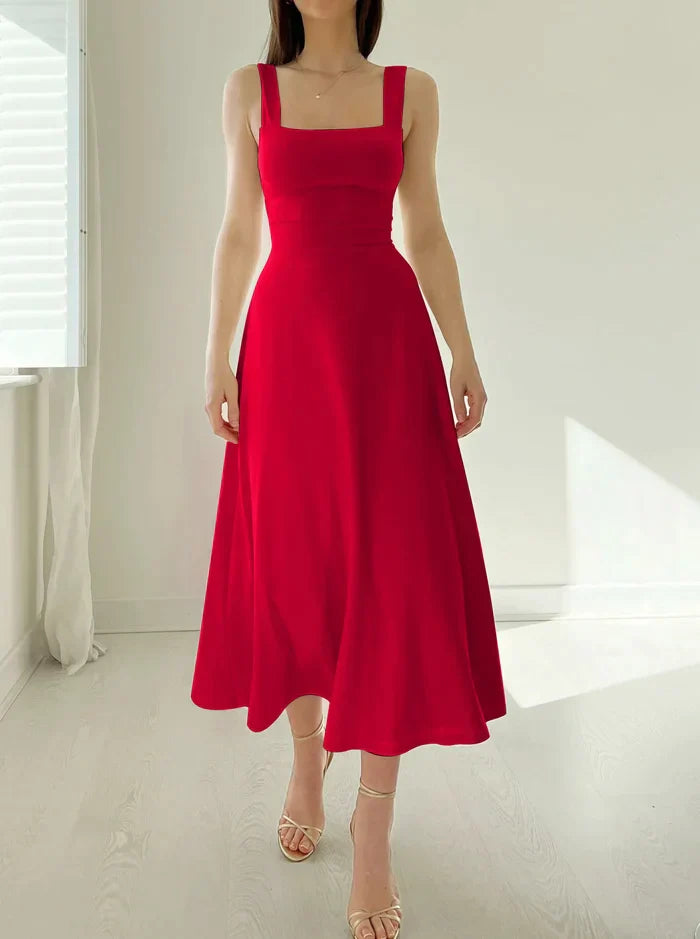 Elandra - Robe courte élégante coupe slim | Bretelles épaisses | Look d'été | Élégant et confortable pour les journées chaudes 