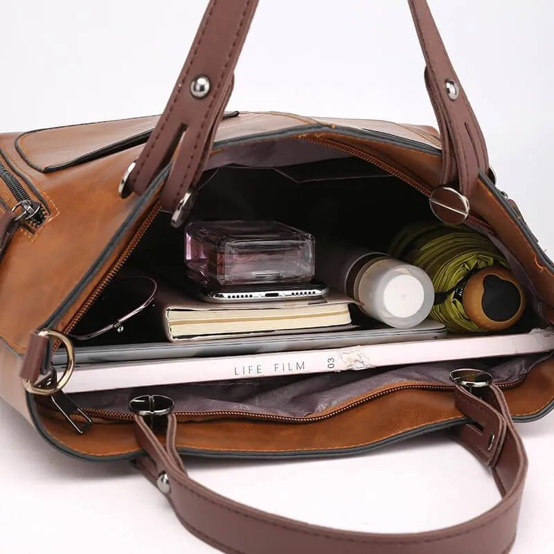 EliteHold Sac à main en cuir élégant pour femme | De haute qualité et intemporel | Parfait pour la vie quotidienne et les affaires
