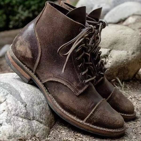 NordicStride Premium Leather Boots for Men | Warm &amp; Robust | Winterproof &amp; Comfortable