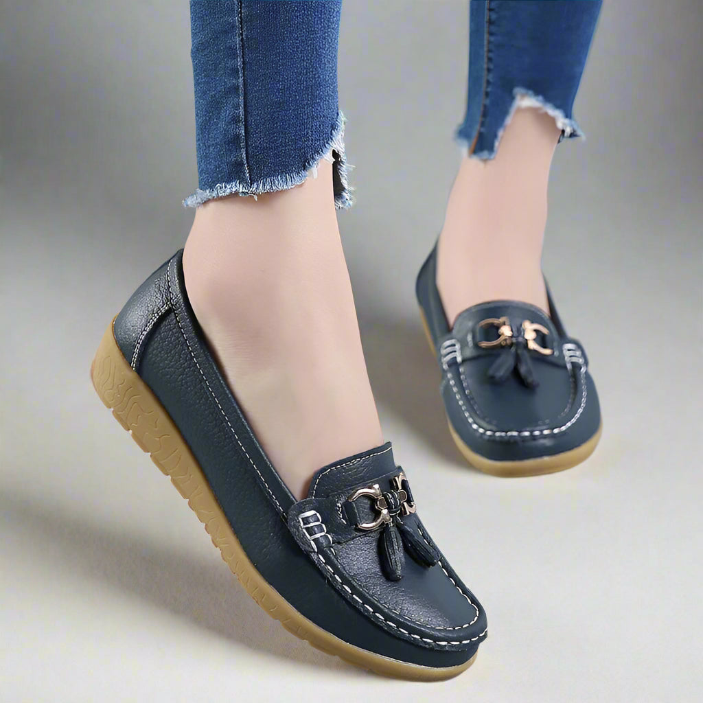 Chaussures bateau orthopédiques élégantes NavisWalk pour femmes | Confortable | Respirant | Idéal pour tous les jours