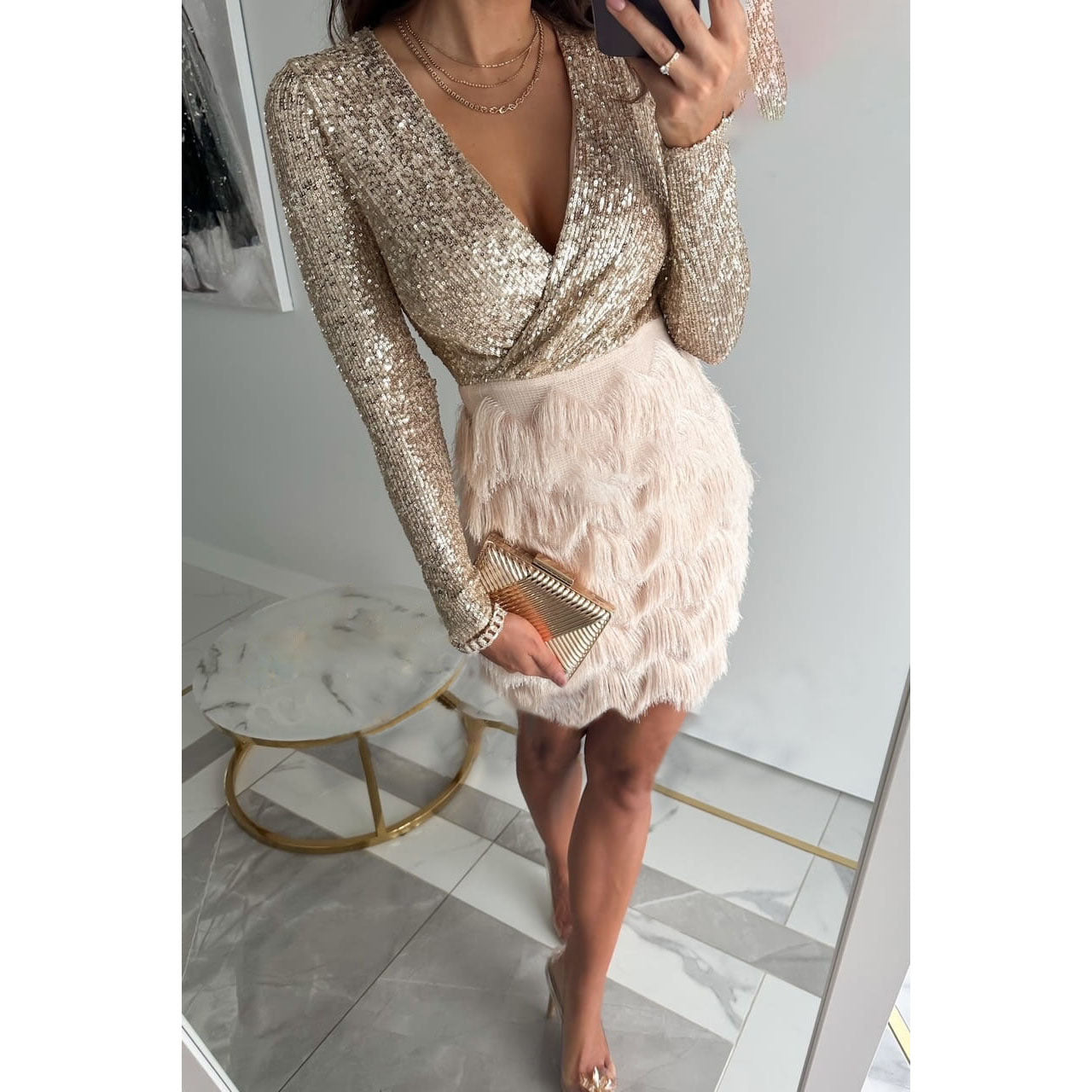 Robe Aurora avec patchwork et franges | Design bohème chic | Léger et élégant