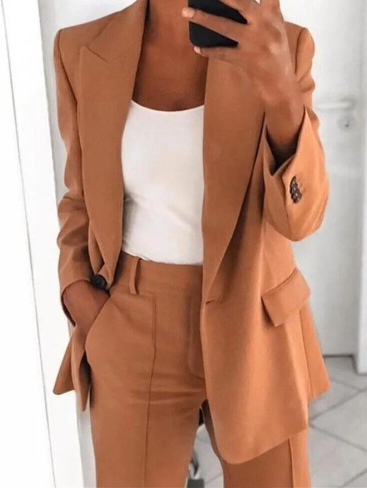 Costume 2 pièces pour femme EveLaure Premium | Élégant et confortable | Design élégant pour le bureau et les loisirs
