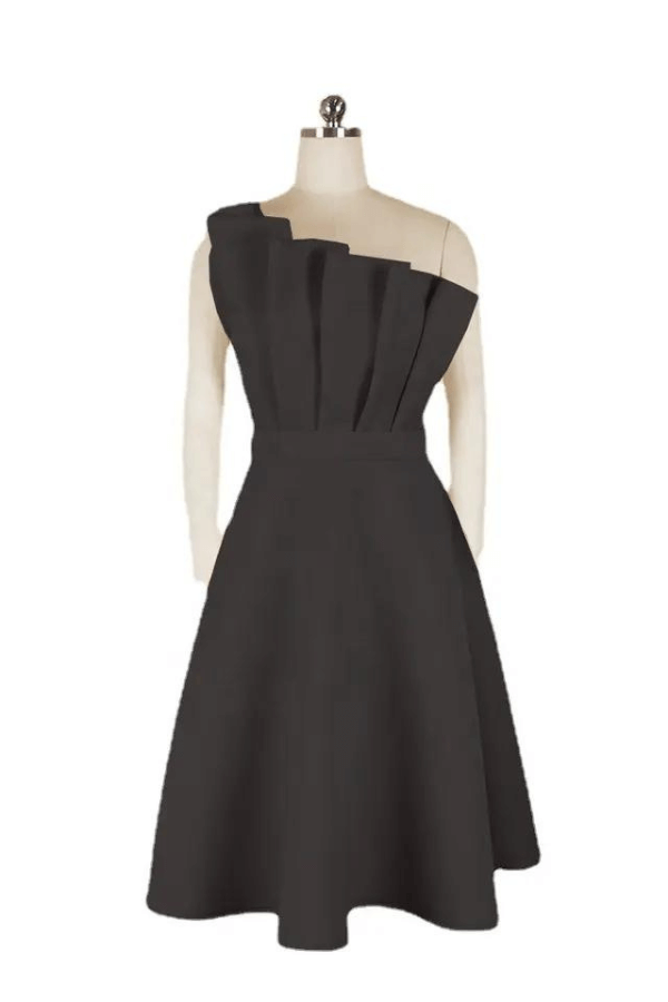 Robe évasée romantique à une épaule FloraBloom | Design élégant | Parfait pour les occasions spéciales