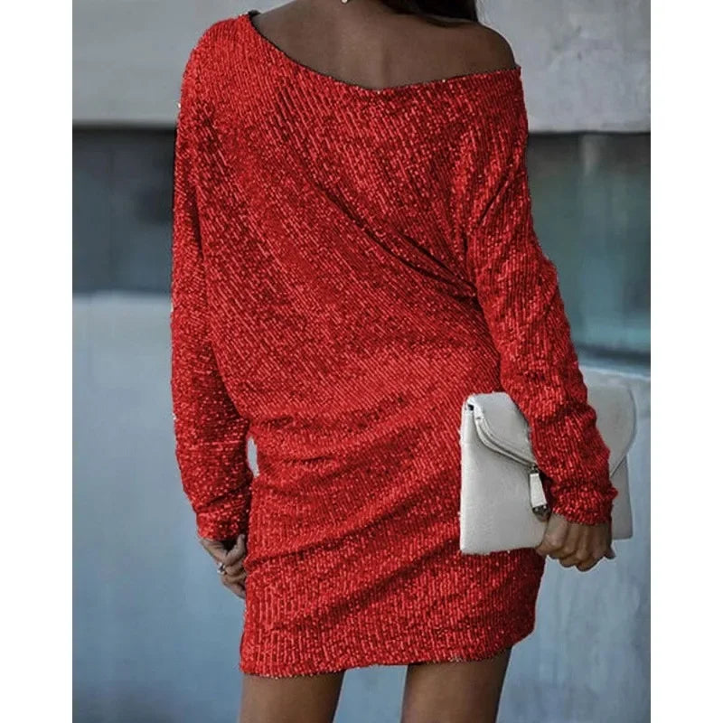 Robe à paillettes GlamLuxe avec éléments contrastés | Élégance et glamour pour les occasions spéciales