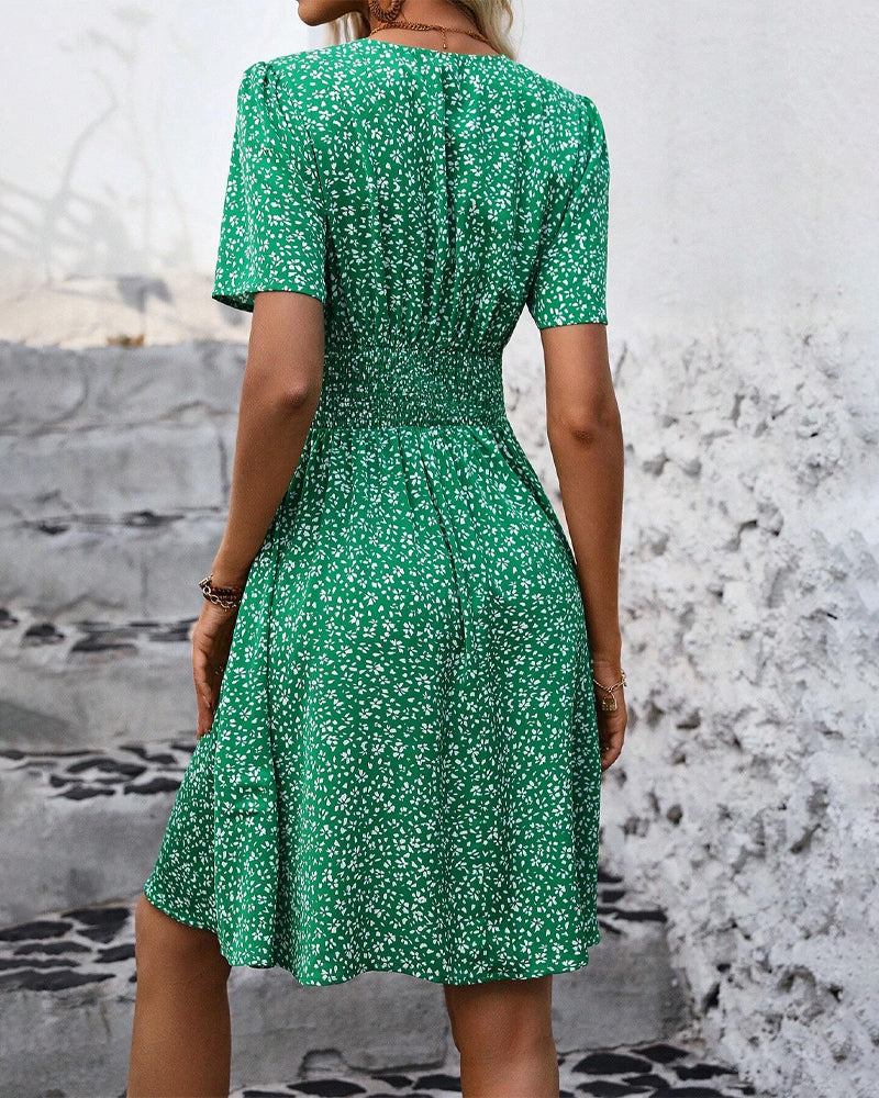 SunnyVibe Women's Summer Dress | V-Neck | Light &amp; Airy for Hot Days