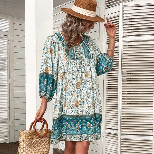 Ozirae Short Dress for Women | Unique Print | Perfect for Spring &amp; Summer 