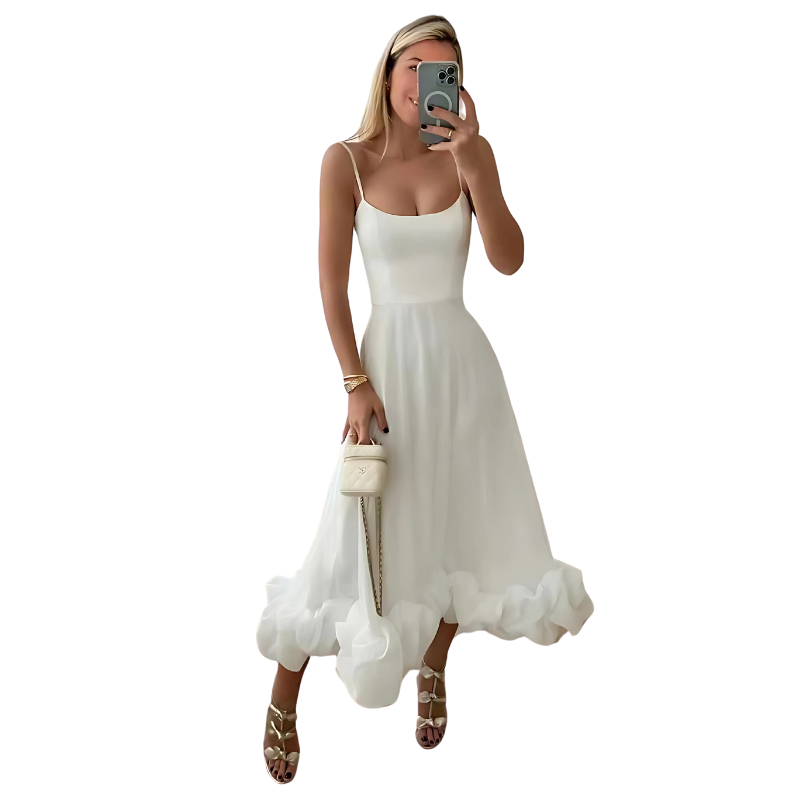 Ravelle Elegant Women's Midi Dress | Boho Chic | Unique Cut | Perfect for Summer &amp; Leisure