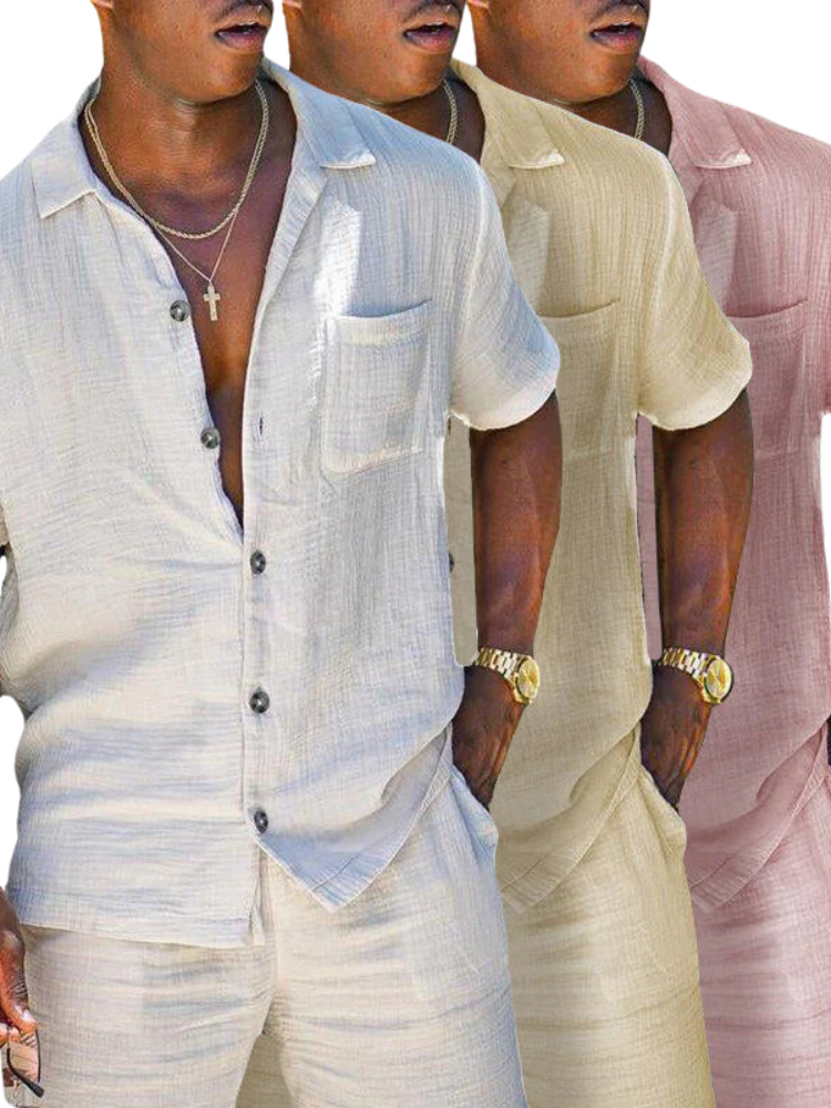 LinoTrend Herren Leinen Set | Leicht & Komfortabel | Perfekt für Sommer & Entspannung