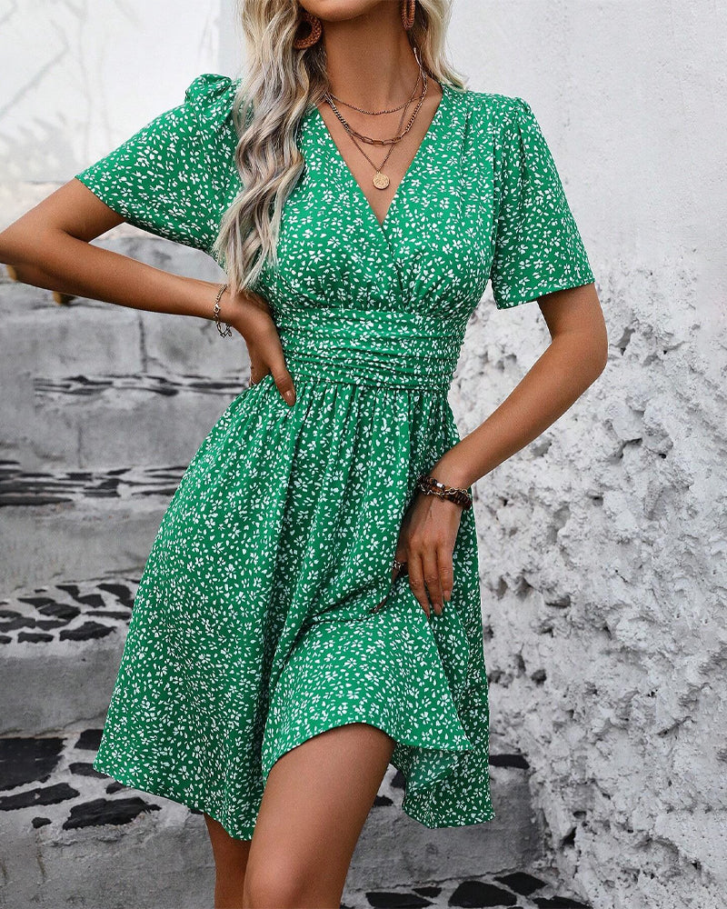 SunnyVibe Women's Summer Dress | V-Neck | Light &amp; Airy for Hot Days