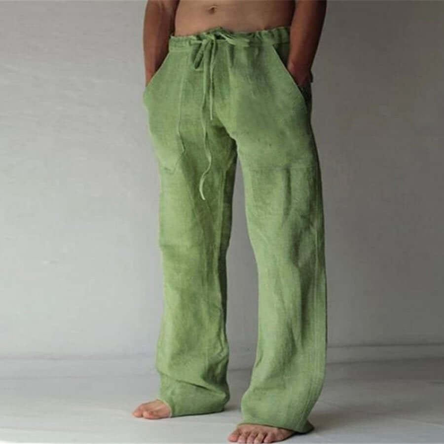 Pantalon en lin léger et respirant Thalindra pour homme | Parfait pour l'été et les loisirs