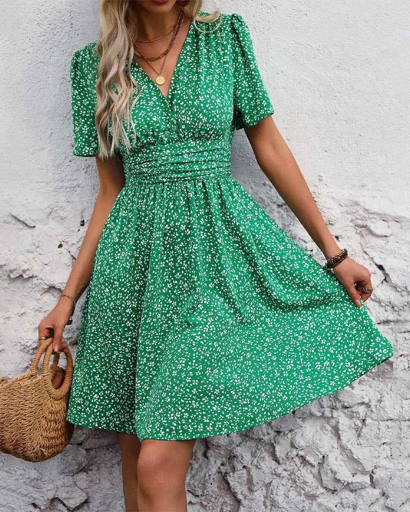 SunnyVibe Women's Summer Dress | V-Neck | Light &amp; Airy for Hot Days