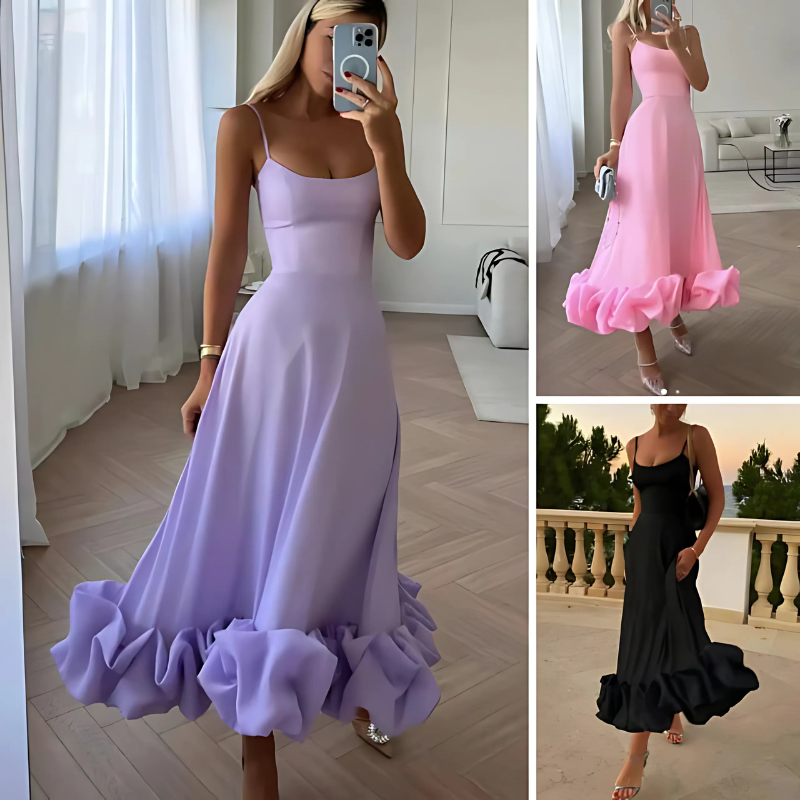 Ravelle Elegant Women's Midi Dress | Boho Chic | Unique Cut | Perfect for Summer &amp; Leisure