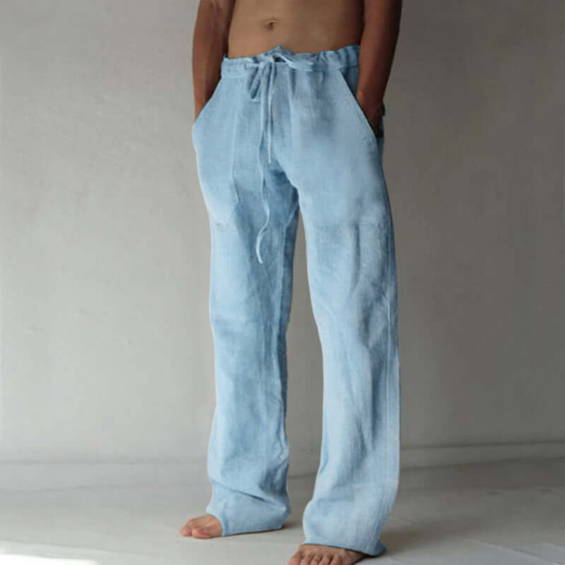 Pantalon en lin léger et respirant Thalindra pour homme | Parfait pour l'été et les loisirs