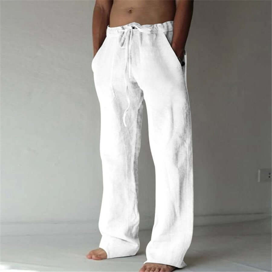 Pantalon en lin léger et respirant Thalindra pour homme | Parfait pour l'été et les loisirs