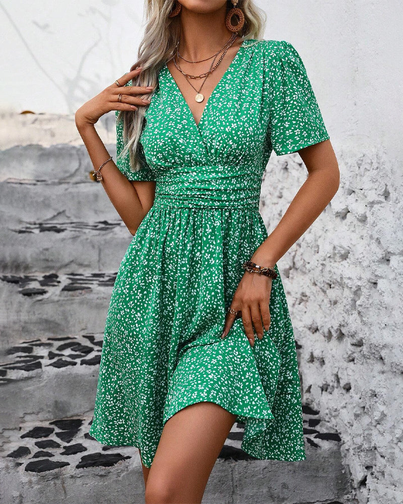SunnyVibe Women's Summer Dress | V-Neck | Light &amp; Airy for Hot Days