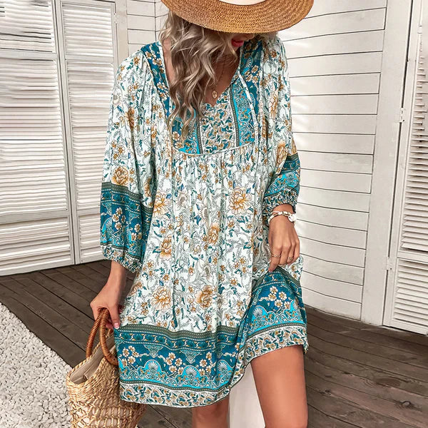 Ozirae Short Dress for Women | Unique Print | Perfect for Spring &amp; Summer 