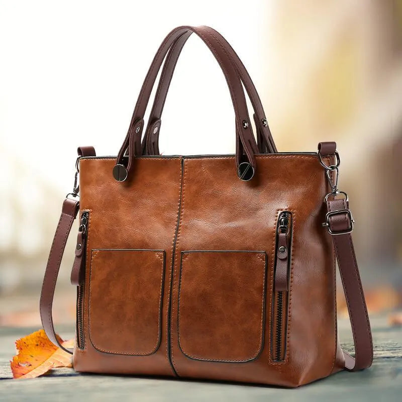 EliteHold Sac à main en cuir élégant pour femme | De haute qualité et intemporel | Parfait pour la vie quotidienne et les affaires