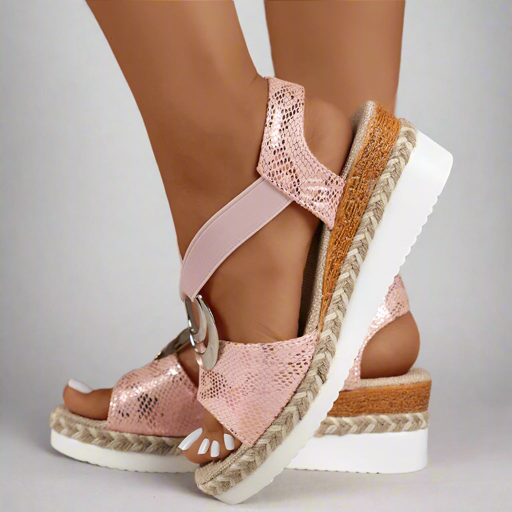 Sandales orthopédiques confortables FlexiWalk pour femmes | Coupe ajustable | Semelle intérieure de soutien | Idéal pour un usage quotidien et en voyage