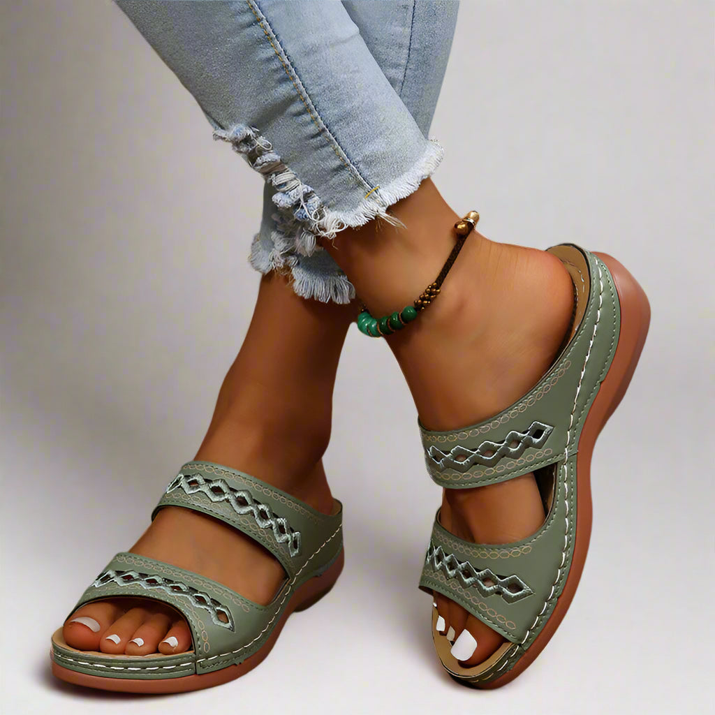 Sandales orthopédiques confortables ComfortStep pour femmes | Respirant | Semelle intérieure de soutien | Parfait pour tous les jours