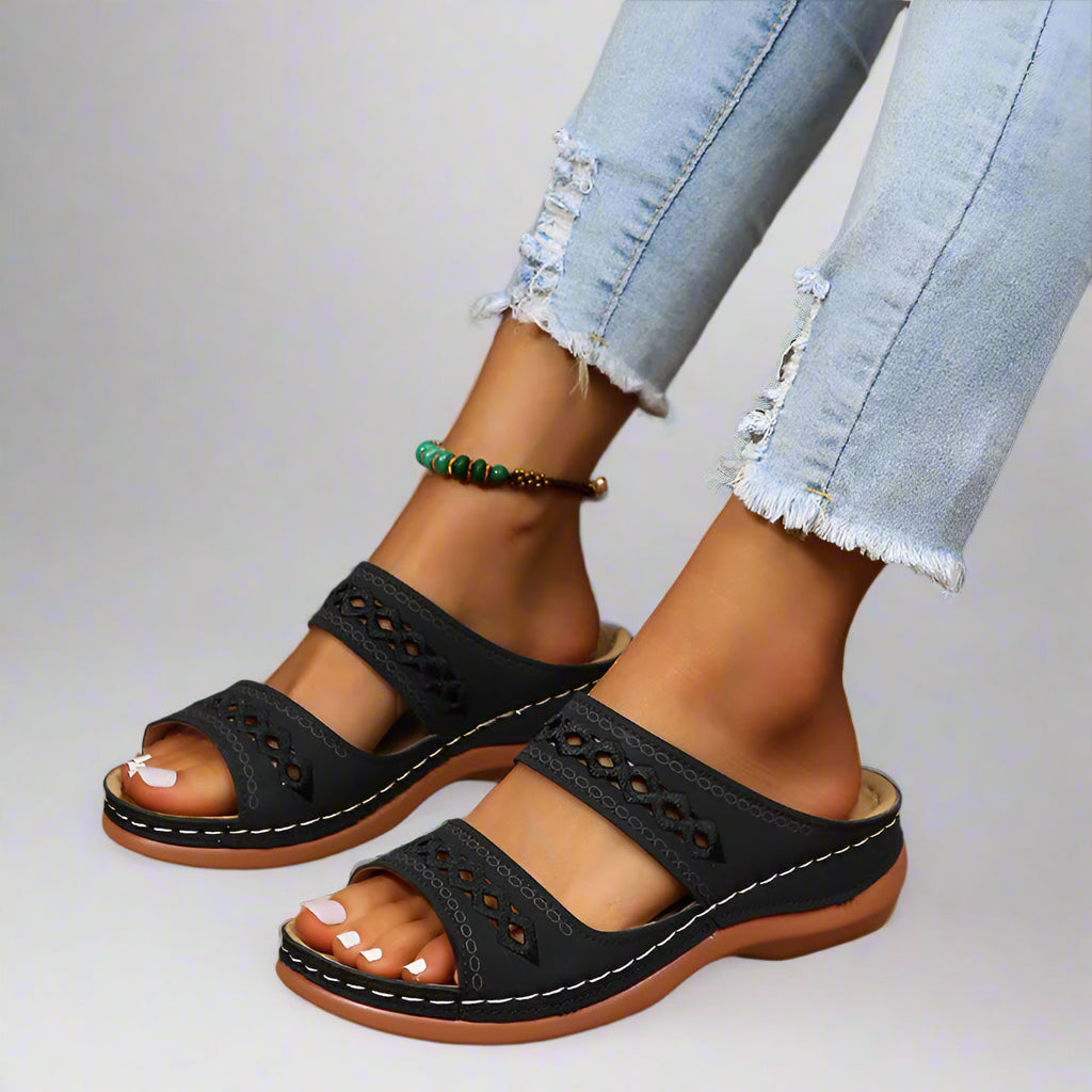 Sandales orthopédiques confortables ComfortStep pour femmes | Respirant | Semelle intérieure de soutien | Parfait pour tous les jours