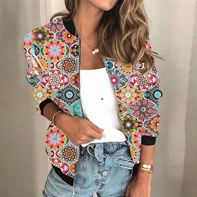 Valenith Printed Zip-Up Jacket | Modern &amp; Comfortable | Casual Look for Everyday