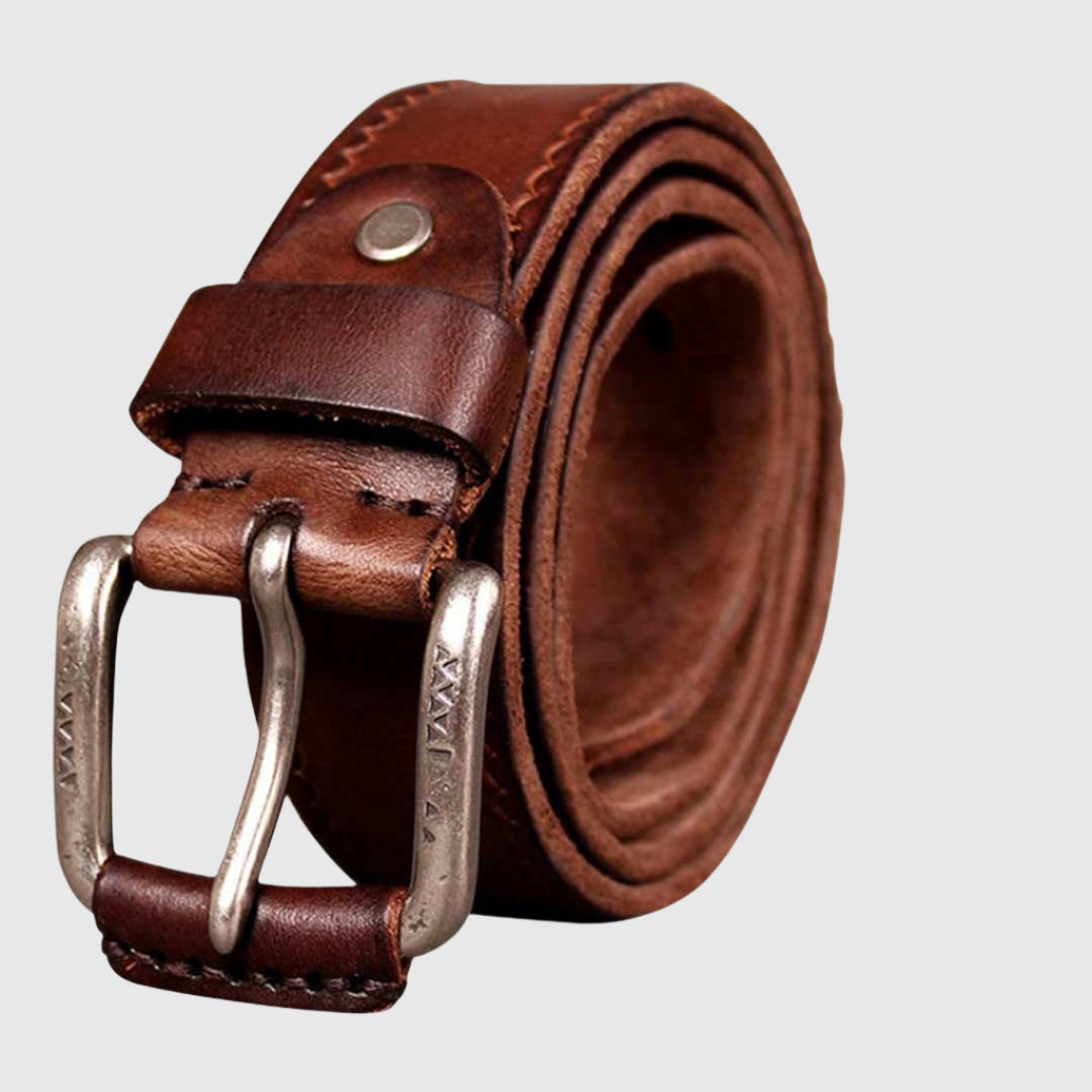 Cherokee Belt | Classic Leather Belt | Elegant Silver Buckle