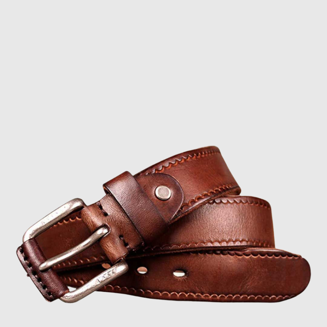 Cherokee Belt | Classic Leather Belt | Elegant Silver Buckle