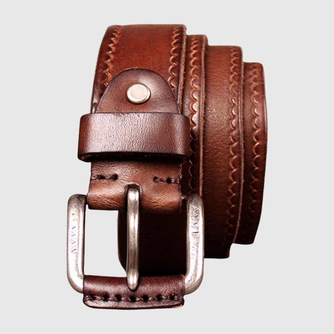Cherokee Belt | Classic Leather Belt | Elegant Silver Buckle