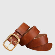 Caddoan Belt | Robuster Leder-Gürtel mit Goldener Schnalle | Eleganz trifft auf Langlebigkeit