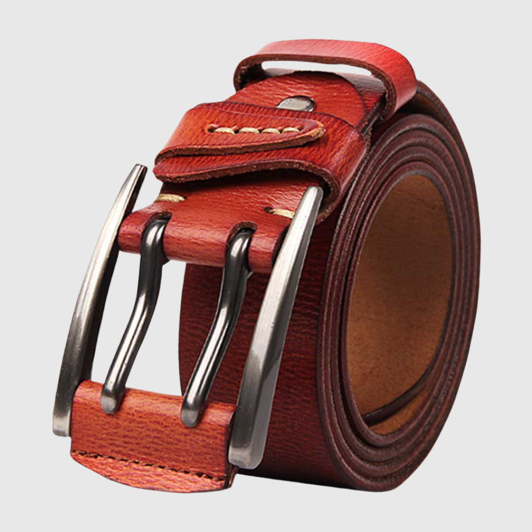 Yakama Belt | Leather belt with silver buckle | Robust and elegant belt for men