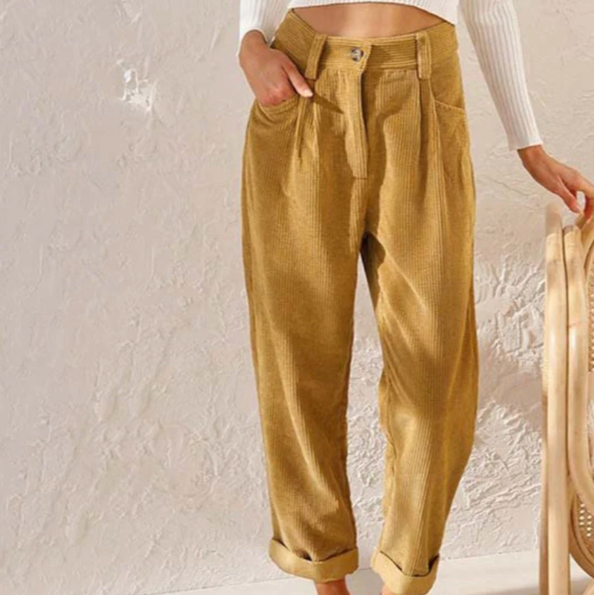 Pantalon de loisirs décontracté CordEase | Velours côtelé doux | Confort et style au quotidien
