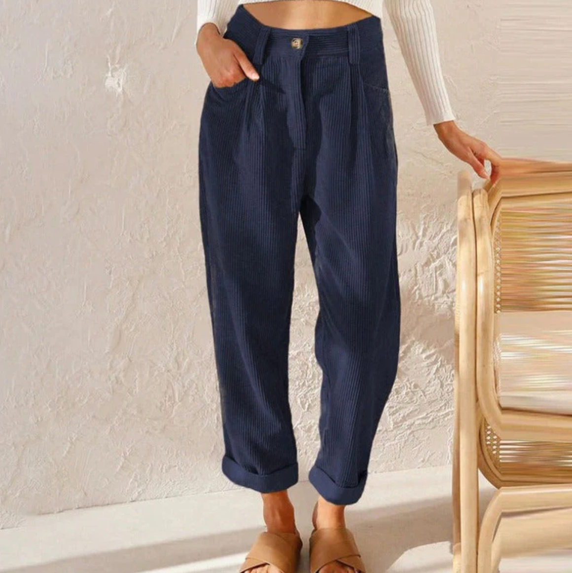 Pantalon de loisirs décontracté CordEase | Velours côtelé doux | Confort et style au quotidien