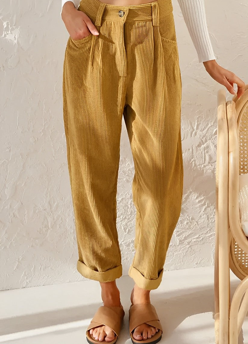LuxeCord Chic Design Corduroy Pants | Trendy | Comfortable | Winter Style | Pants for Women
