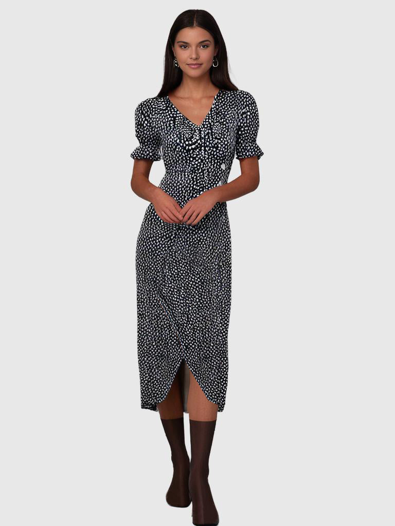 FloraGrace – Robe d'été fleurie à manches courtes | Confortable | Design élégant | Léger et respirant