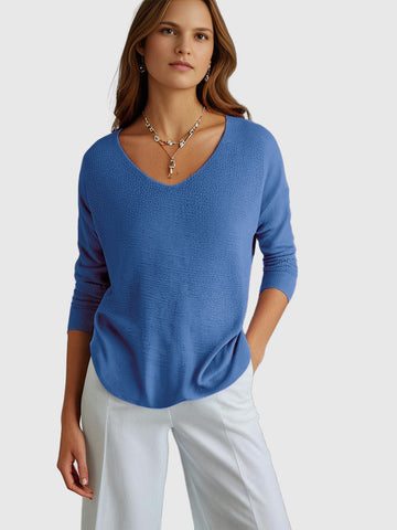 Haut en tricot à col en V ComfortEase | Confortable et élégant | Parfait pour tous les jours