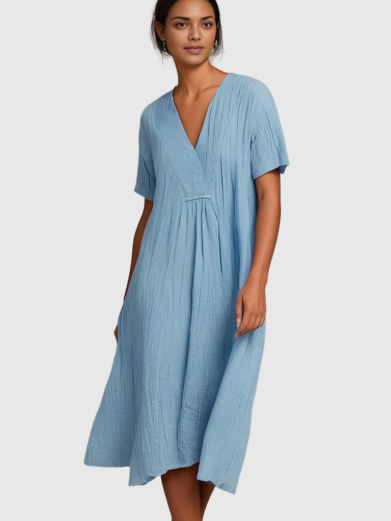 Sorella V-neck dress | Half sleeves | Elegance and comfort for every occasion
