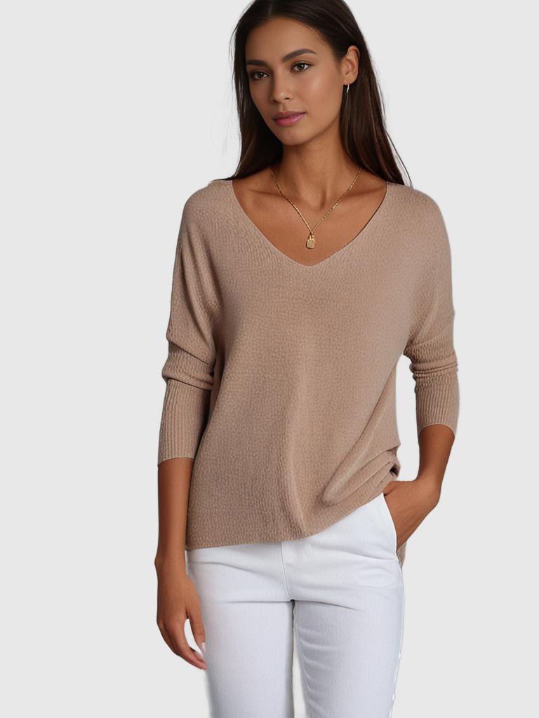 Haut en tricot à col en V ComfortEase | Confortable et élégant | Parfait pour tous les jours