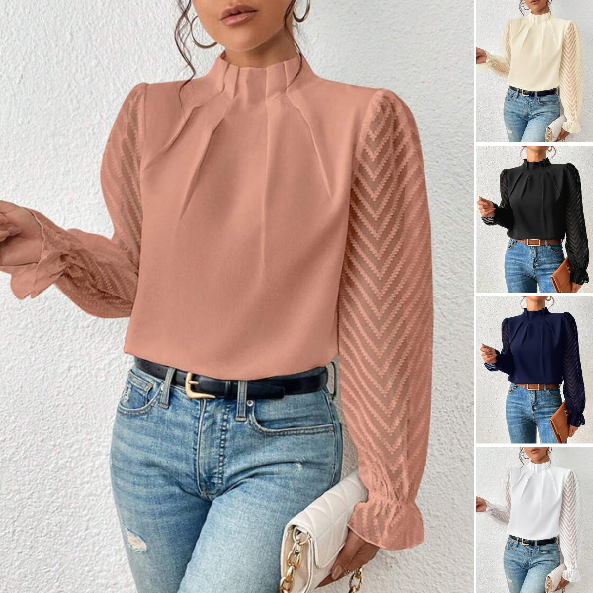 Haut à manches longues CoastalEase – aéré, confortable et élégant dans un style côtier chic