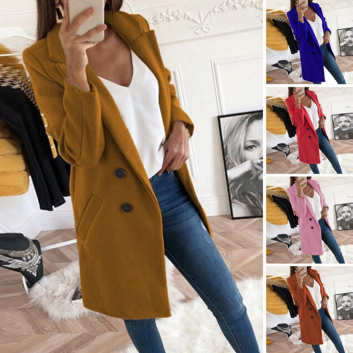 Felythra Blazer élégant en laine pour femme | Élégant et chaleureux | Parfait pour l'automne et l'hiver 